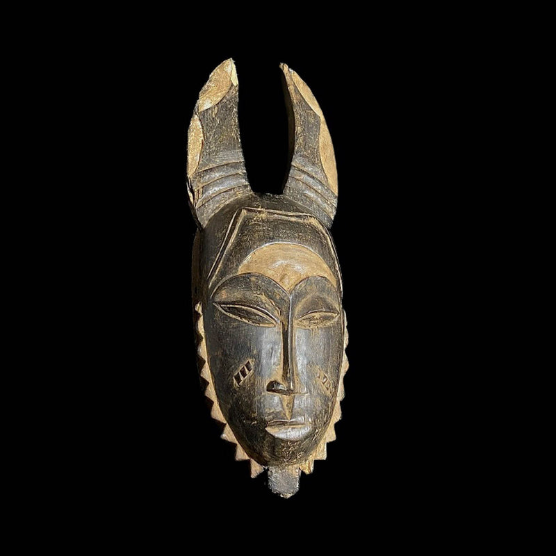 African mask Baule Masks Antique wall hanging primitive art African Masks Wood Carved -7623