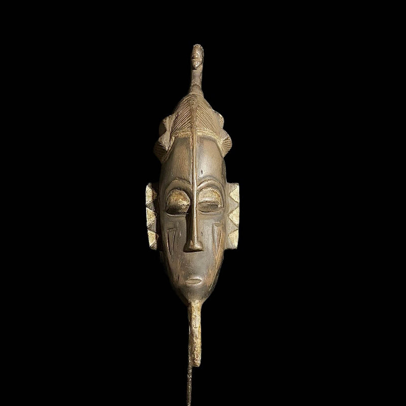 African mask Baule Masks Antique Ribal Art Face Vintage Wood Carved Vintage Decor Masks-7616