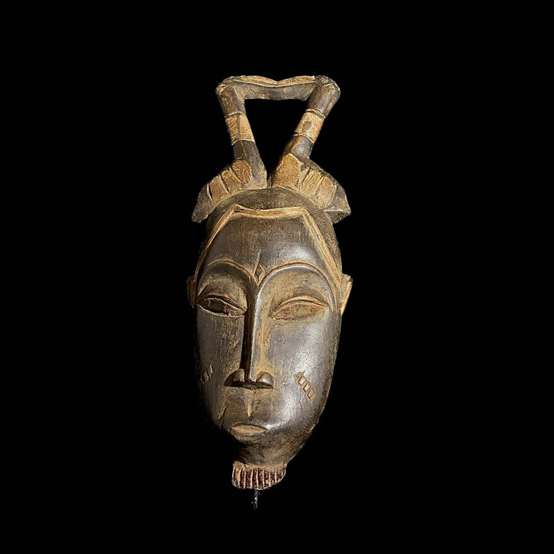 African mask Baule African mask antiques Wall Hanging Primitive Art Collectibles Mask-7638