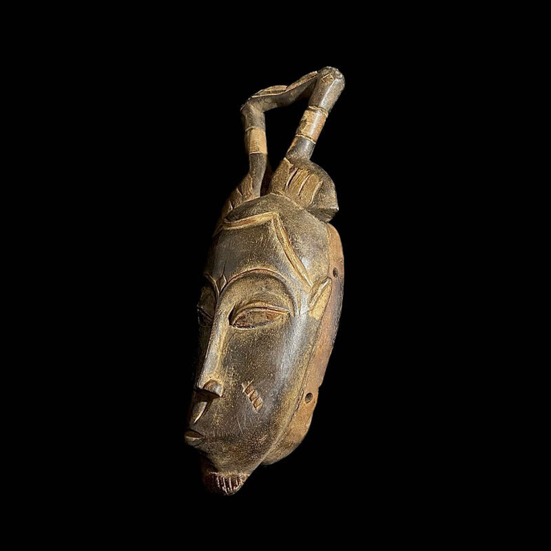 African mask Baule African mask antiques Wall Hanging Primitive Art Collectibles Mask-7638