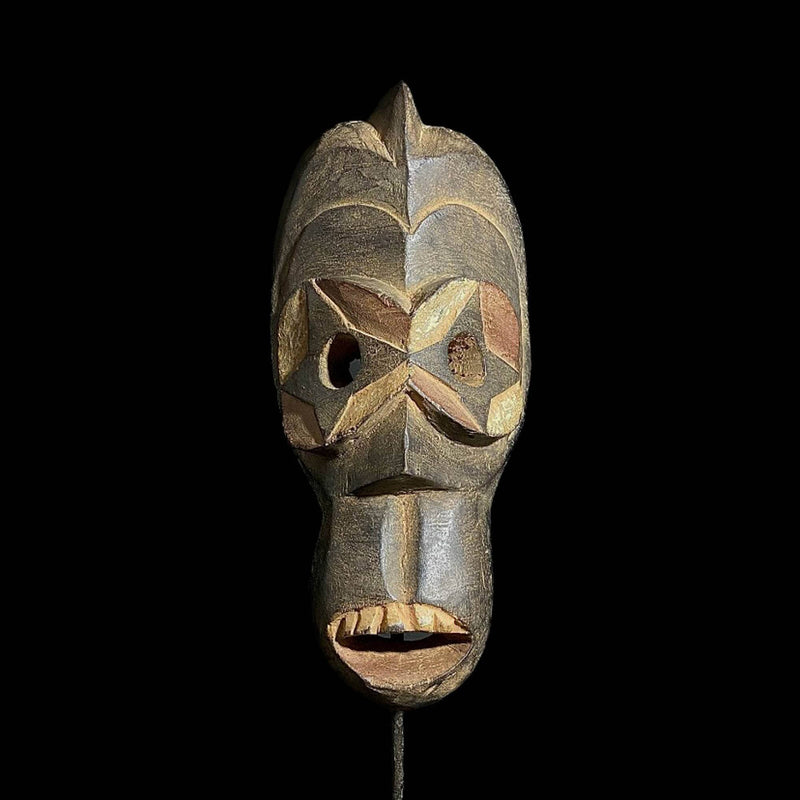 African Dan Mask - Handcrafted Tribal Wall Art Decor | Unique Primitive Mask Sculpture | Ethnic Collectibles for Home Accent-7632