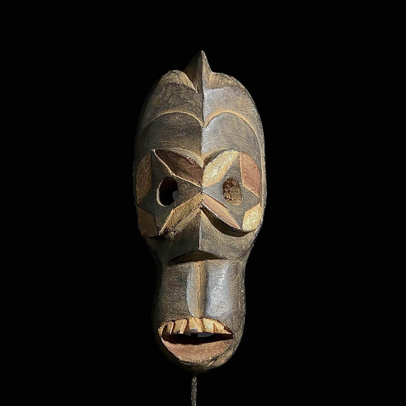 African Dan Mask - Handcrafted Tribal Wall Art Decor | Unique Primitive Mask Sculpture | Ethnic Collectibles for Home Accent-7632