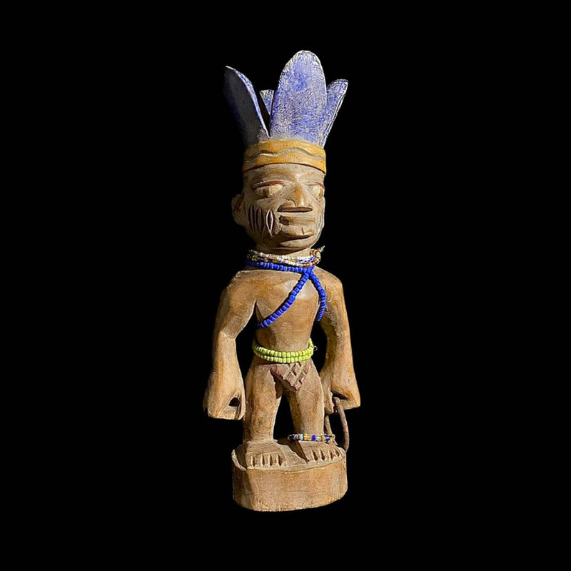 African Yourba Figures Peoples Nigeria African Sculpture Tribal Handmade-7648