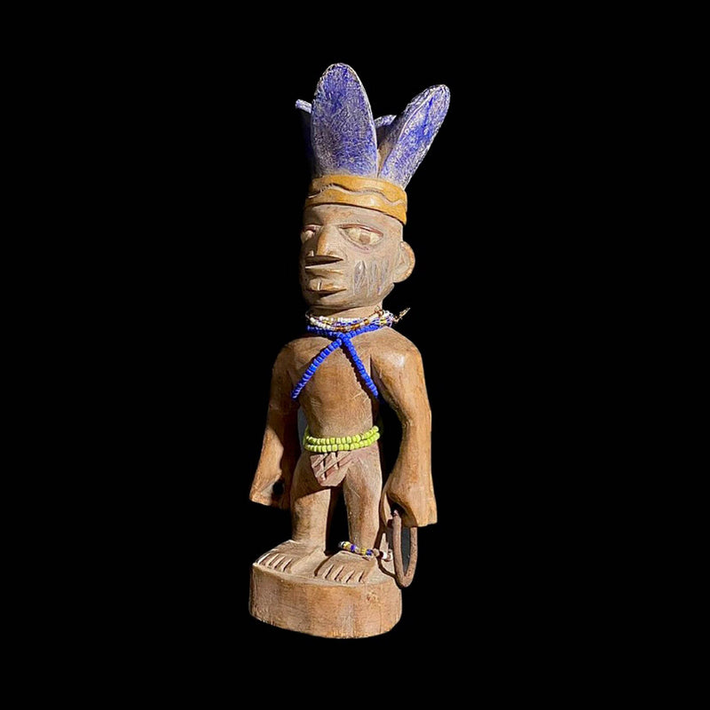 African Yourba Figures Peoples Nigeria African Sculpture Tribal Handmade-7648