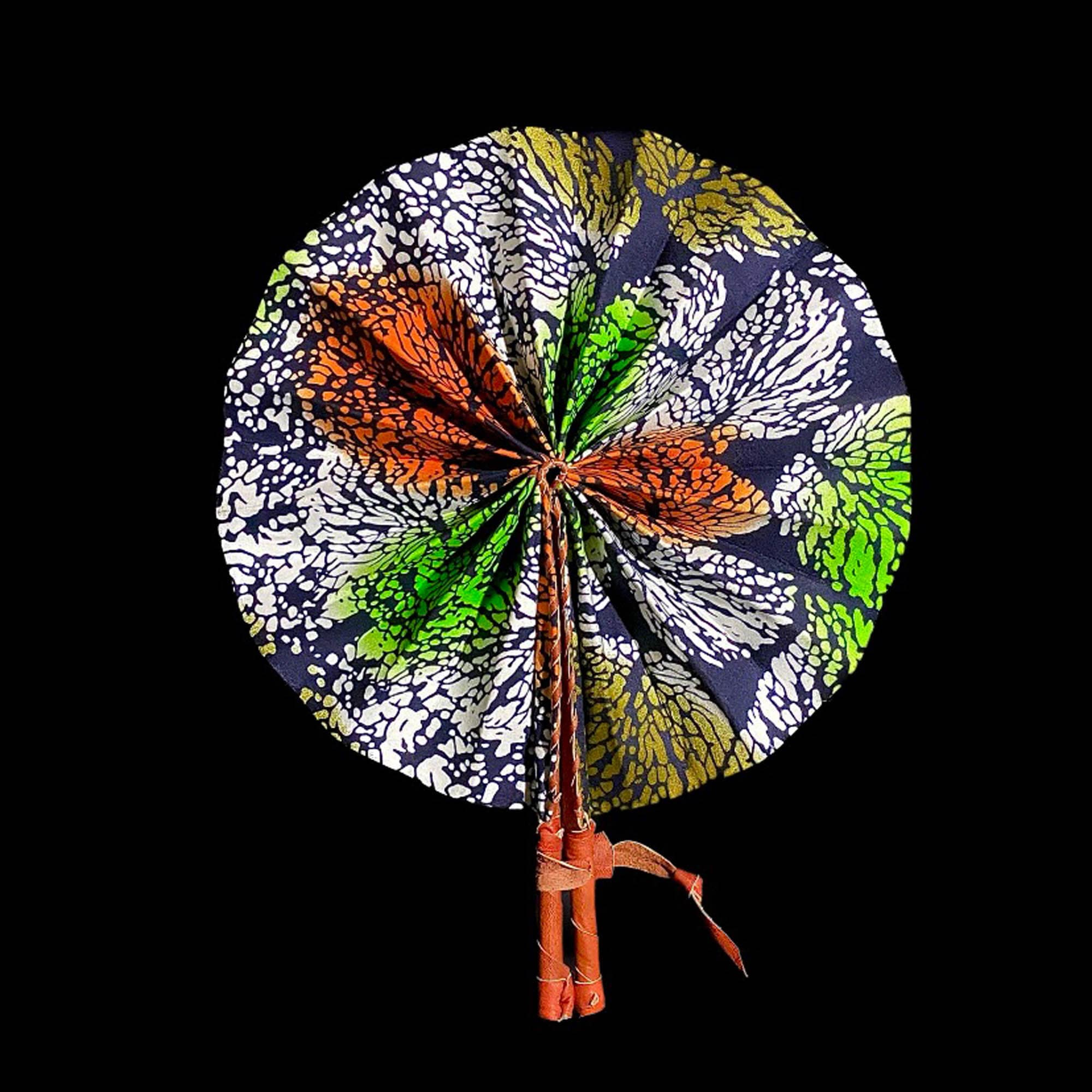 3 African Kente Hand Fan Foldable Kente Hand Fan Primitive Art Collectibles-7665