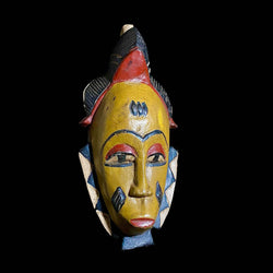 African Mask Wall Art Handmade Home Décor Guru Guro Mask Cote D'ivoire-7918