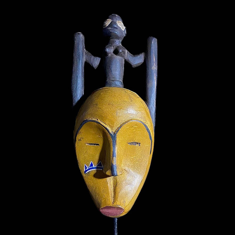 African mask African Tribal Vintage Hand Carved Fang Mask Ngil Society Large Gabon Mask-7767