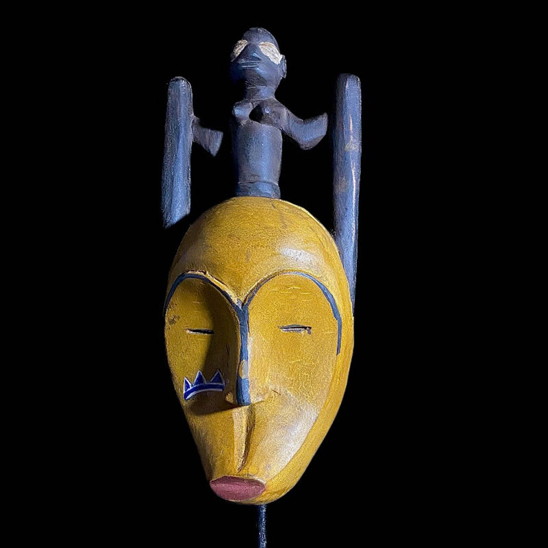 African mask African Tribal Vintage Hand Carved Fang Mask Ngil Society Large Gabon Mask-7767