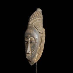 African Mask Home Décor Zaouli Guro Wall Hanging Primitive -7817