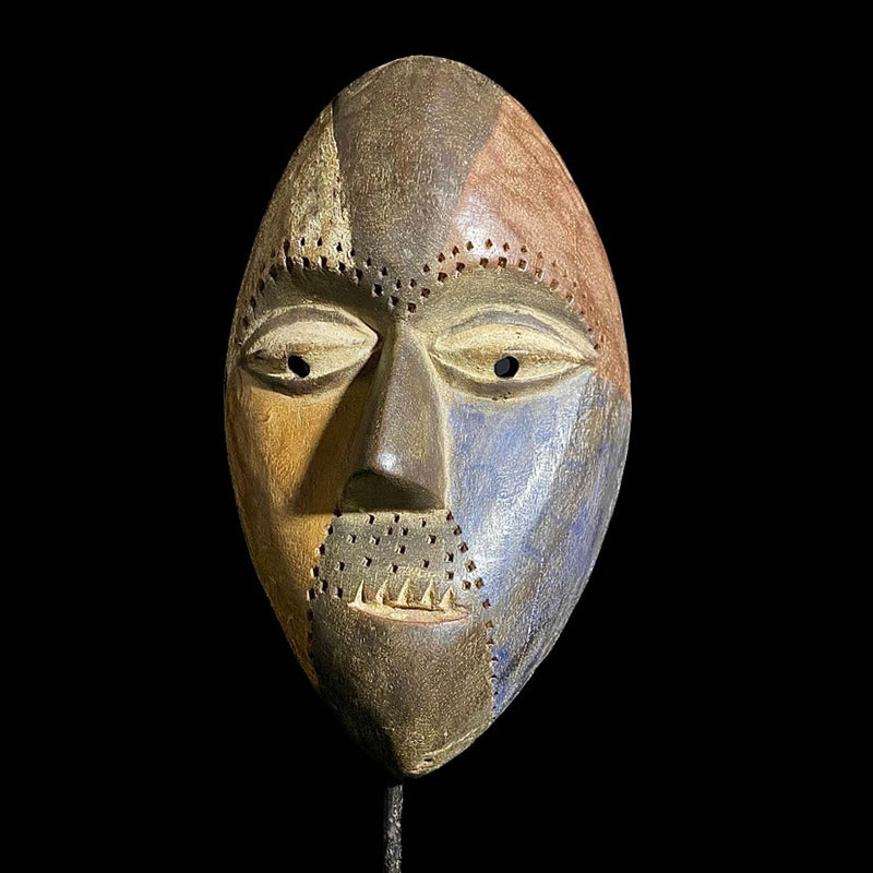 African Mask Wooden Home Décor Mask Igbo Hand Carved -8010