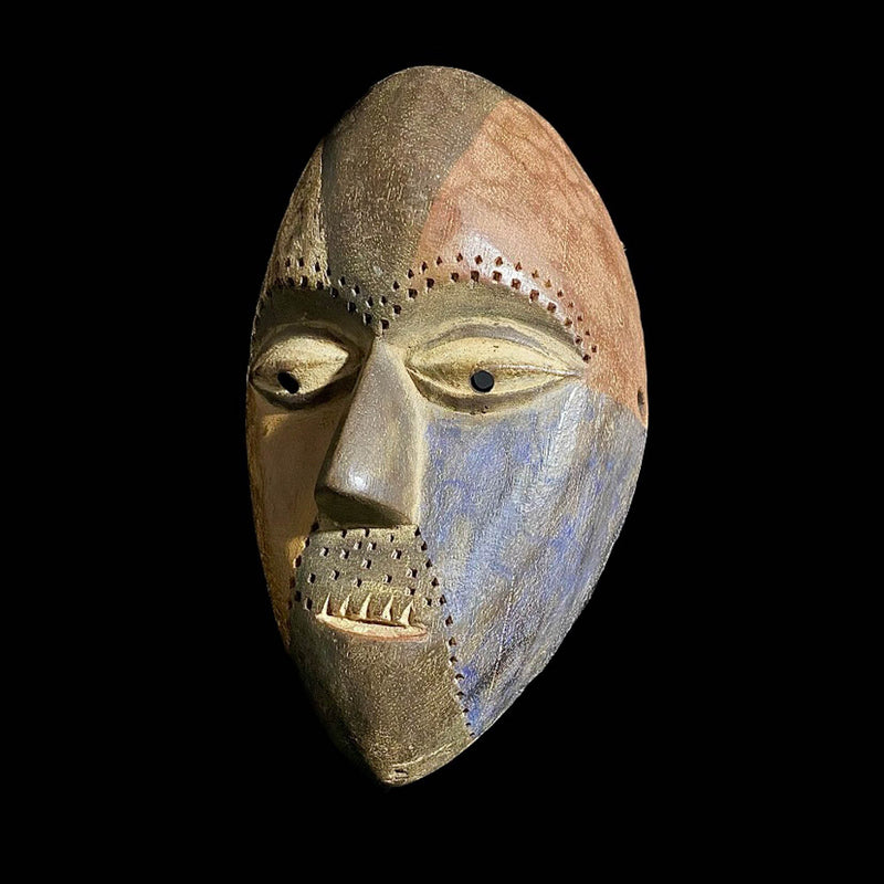 African Mask Wooden Home Décor Mask Igbo Hand Carved -8010