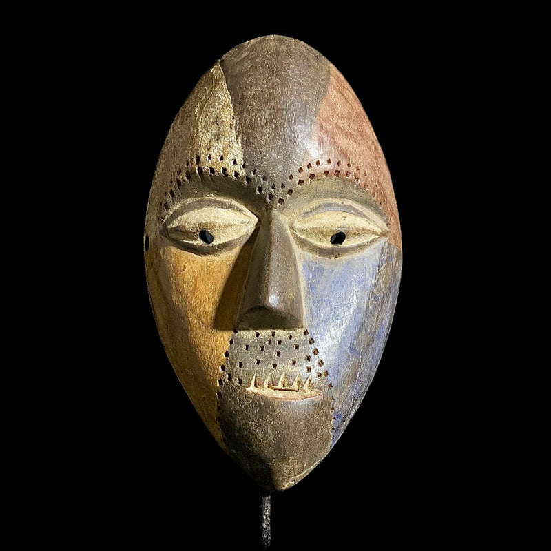 African Mask Wooden Home Décor Mask Igbo Hand Carved -8010