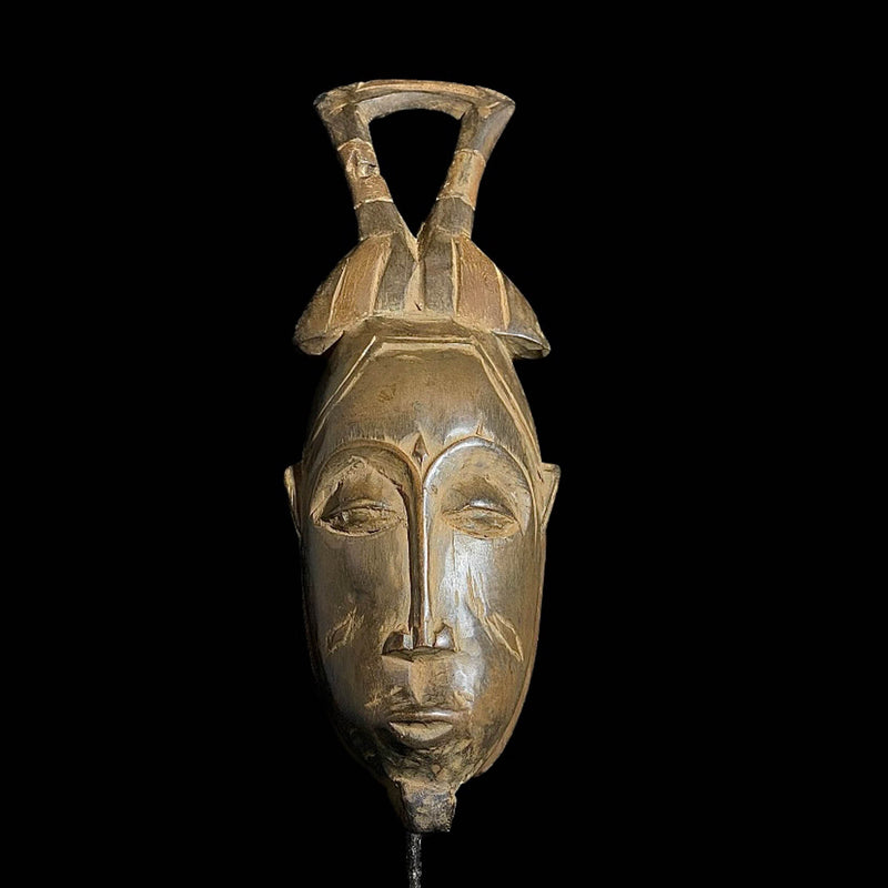 African Mask Tribal Face Mask Wood Hand Carved Wall Hanging guro mask -8004