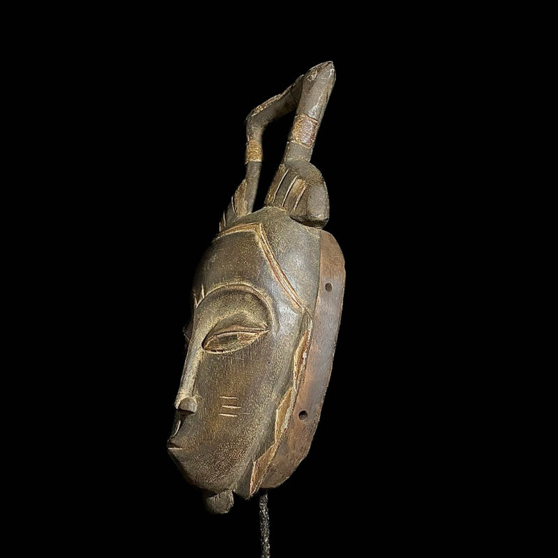 African mask Guro Tribal Mask Wood Hand Carved Vintage Wall Décor Hanging Mask-7869
