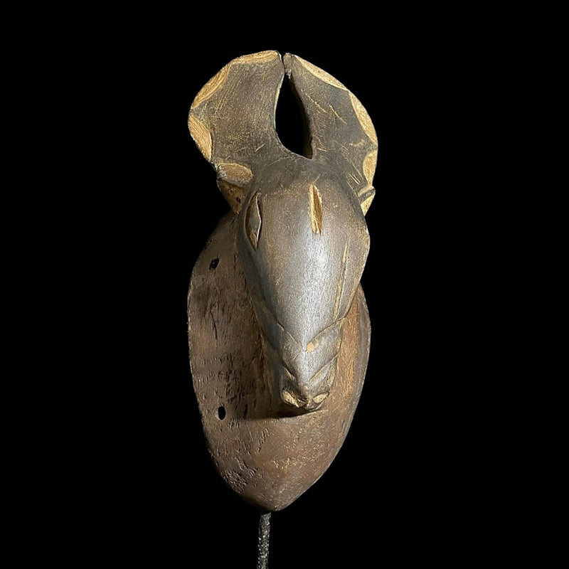 African mask Baule Antique African Masks Tribal Mask Handmade carved Wall Hanging-7879