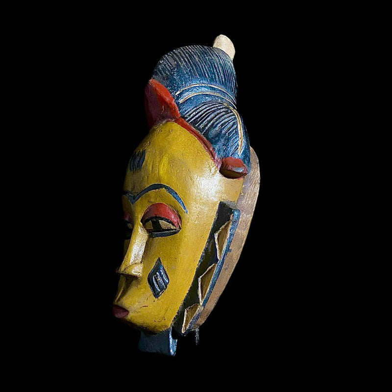 African Mask Wall Art Handmade Home Décor Guru Guro Mask Cote D'ivoire-7918