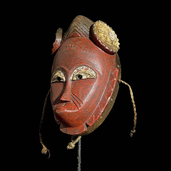 African Masks Antiques Tribal Face Vintage Carved Wood Hanging Guro Masks-8054