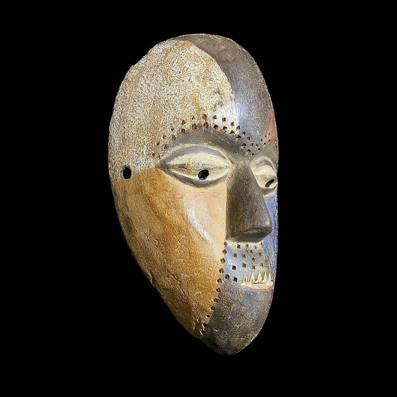 African Mask Wooden Home Décor Mask Igbo Hand Carved -8010