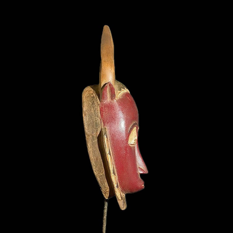 African mask antiques tribal Face vintage Antique Folk Art Baule masks for wall -8100
