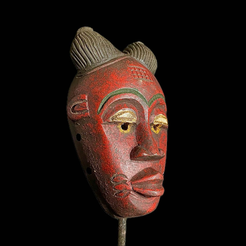 African mask antiques tribal Face Guro Mask Wood Carved Mask wall hanging-8101