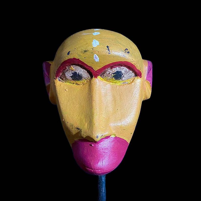 African Mask Tribal Face Wood Hand Carved Vintage Wall Hanging Lega Mask masks for wall-8119