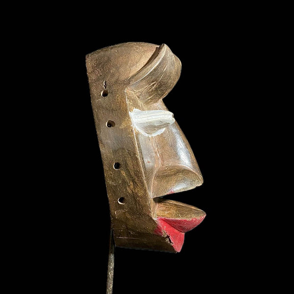 African Mask Dan Home Décor Carved Wooden Power Dan Mask Wall Hanging-8174