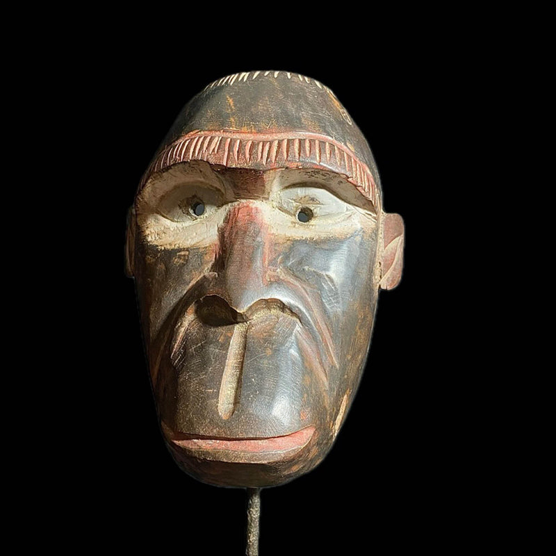 african mask Monkey Mask Wooden Carved Africa Baule Guro Nice Monkey Mask-8169