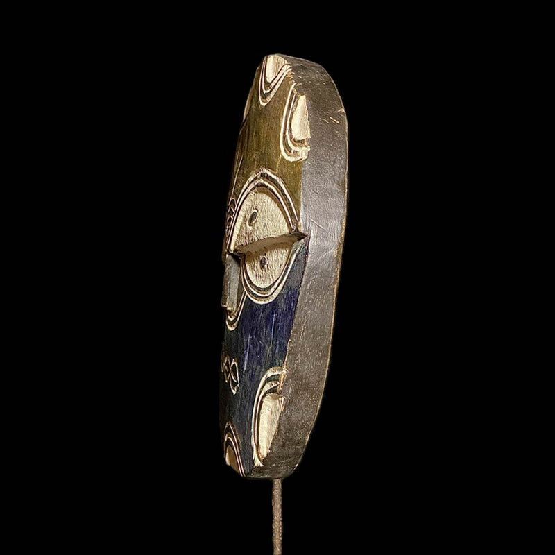african mask African Tribal Face Mask Wood Hand Carved Vintage Wall Hanging Tsaye Teke-8188