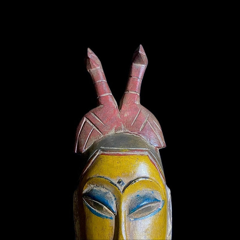 African Guro mask Hand Carved Vintage Tribal Wall Décor Art Home Decor-8586