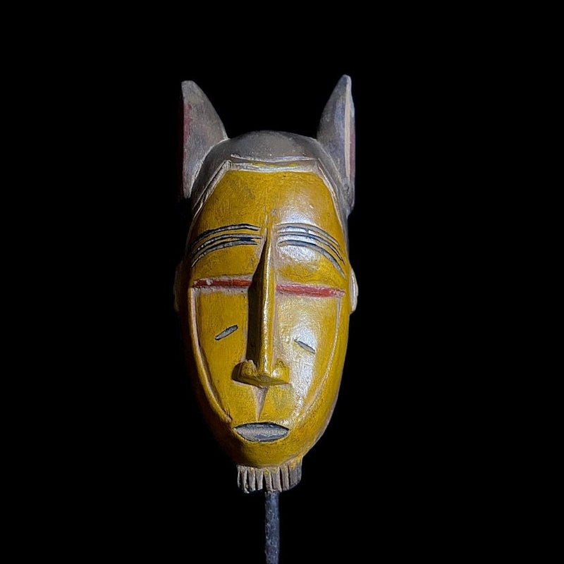 antique wall african mask Traditional vintage art tribal one piece Home Décor African mask hand carved wooden wall decor tribe guro -8591