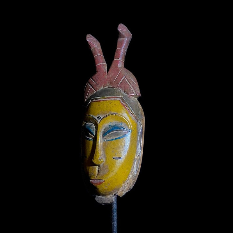 African Guro mask Hand Carved Vintage Tribal Wall Décor Art Home Decor-8586