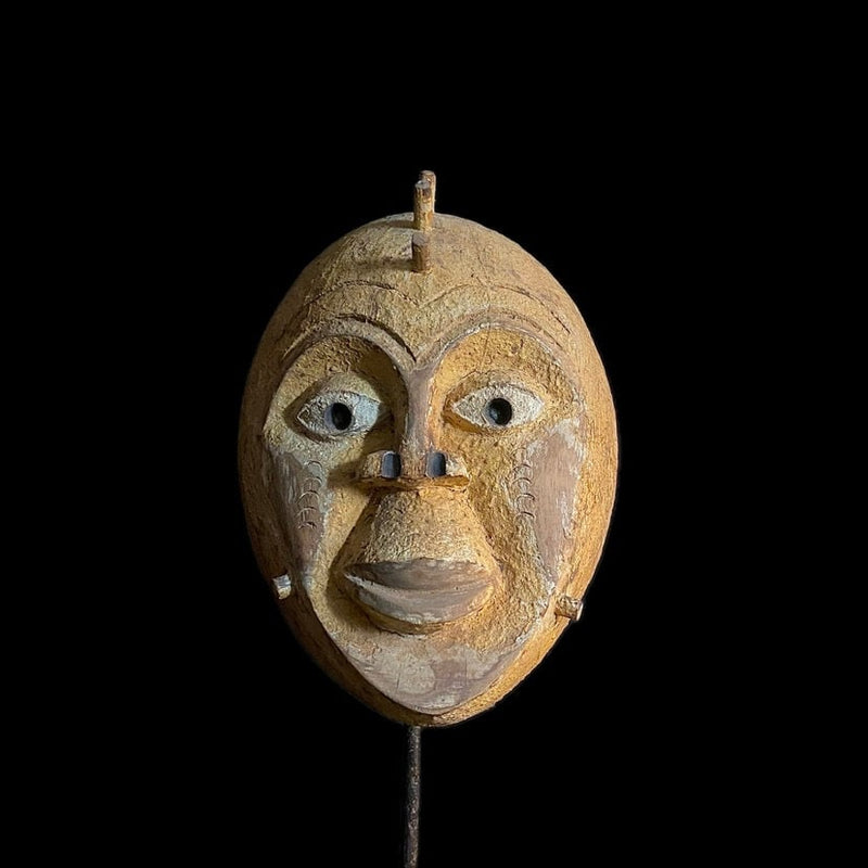 African Wall Hanging Mask From Solid Wood Igbo Tribes Vintage Igbo Mask-8904