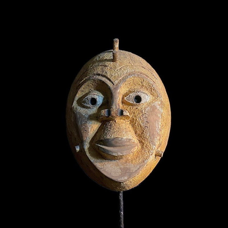 African Wall Hanging Mask From Solid Wood Igbo Tribes Vintage Igbo Mask-8904