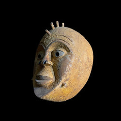 African Wall Hanging Mask From Solid Wood Igbo Tribes Vintage Igbo Mask-8904