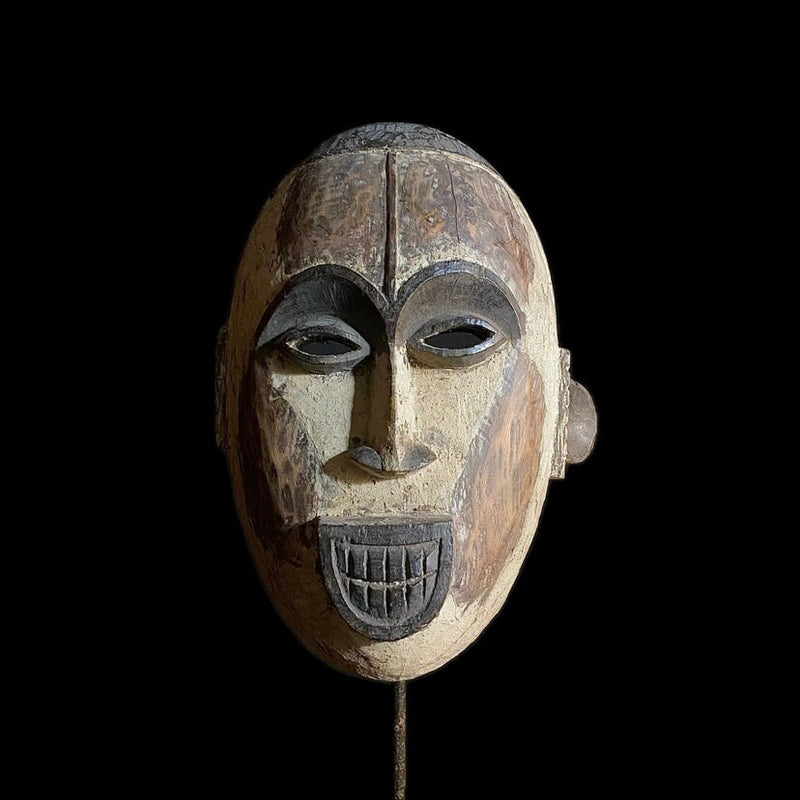 African mask Igbo Mask African Tribal Face Mask Wood Hand Carved Vintage Wall Hanging-8912