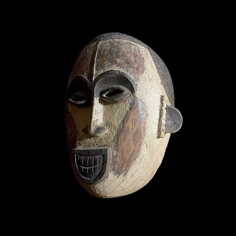 African mask Igbo Mask African Tribal Face Mask Wood Hand Carved Vintage Wall Hanging-8912