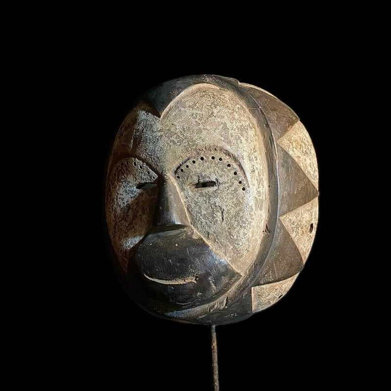 African Mask Tribal Face Wood Hand Carved Vintage Wall Hanging Lega Mask-8935