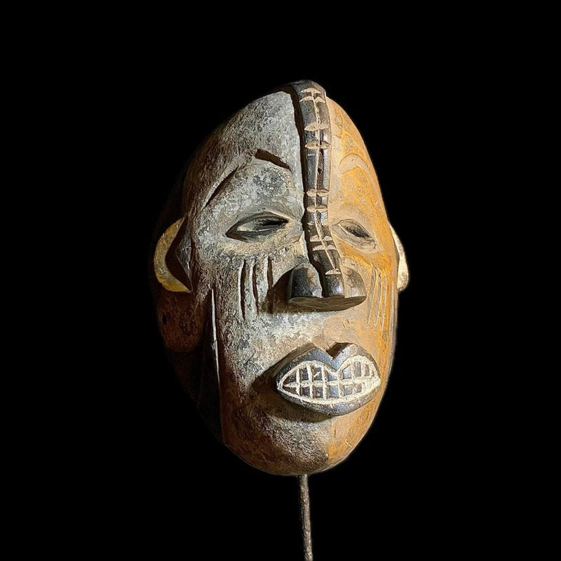 african mask Wall Hanging Mask From Solid Wood Igbo Tribes Vintage Igbo Mask-8938