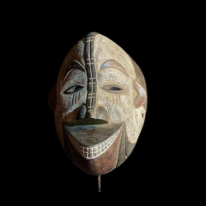 african mask Igbo African Mask Antiques Tribal Art Face Wood Carved Vintage Mask-8940