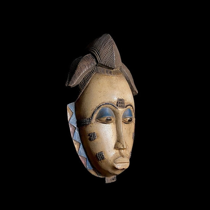 African mask Vintage Hand Carved Wooden Tribal African Art Face Mask African Guro Baule-8989