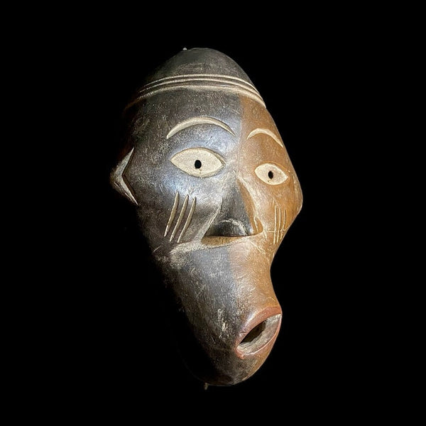 nigeria Mask African Igbo Mask African Tribal Face Mask Wood Hand Carved Vintage Wall Hanging-9094