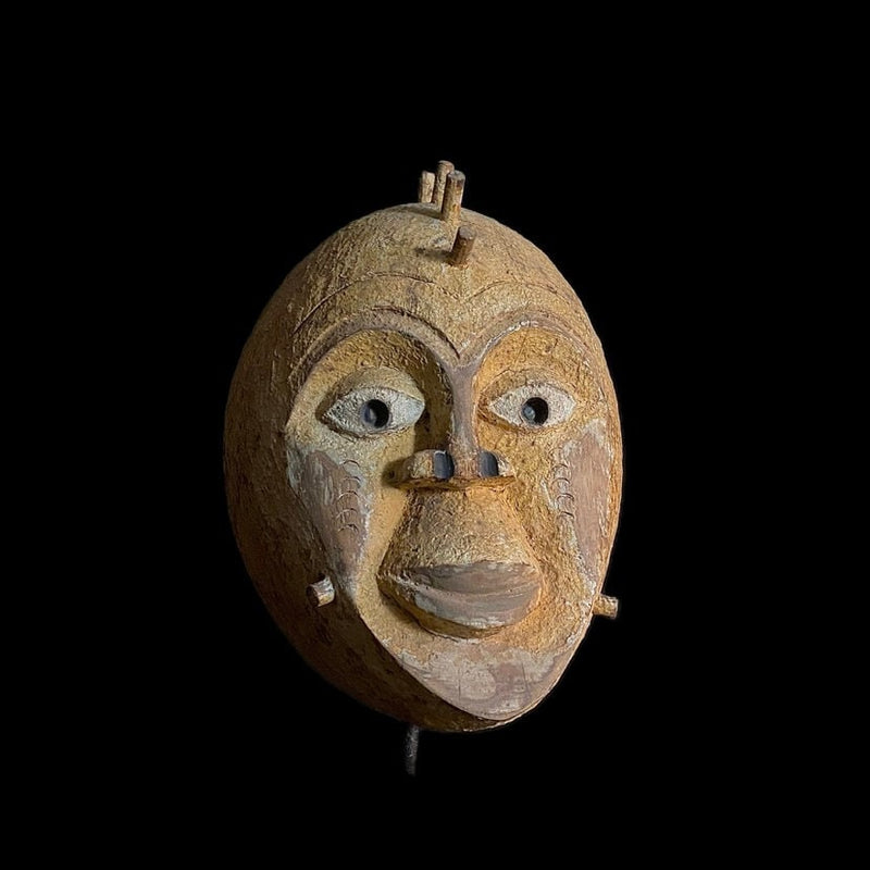 African Wall Hanging Mask From Solid Wood Igbo Tribes Vintage Igbo Mask-8904