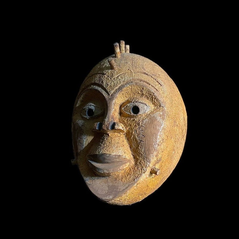 African Wall Hanging Mask From Solid Wood Igbo Tribes Vintage Igbo Mask-8904