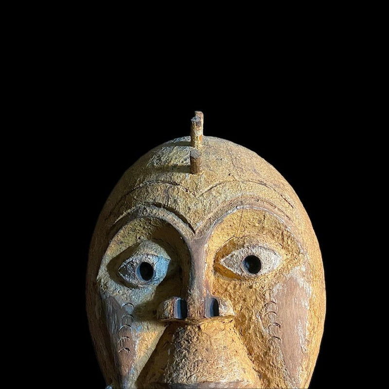 African Wall Hanging Mask From Solid Wood Igbo Tribes Vintage Igbo Mask-8904