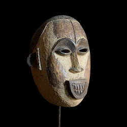 African mask Igbo Mask African Tribal Face Mask Wood Hand Carved Vintage Wall Hanging-8912