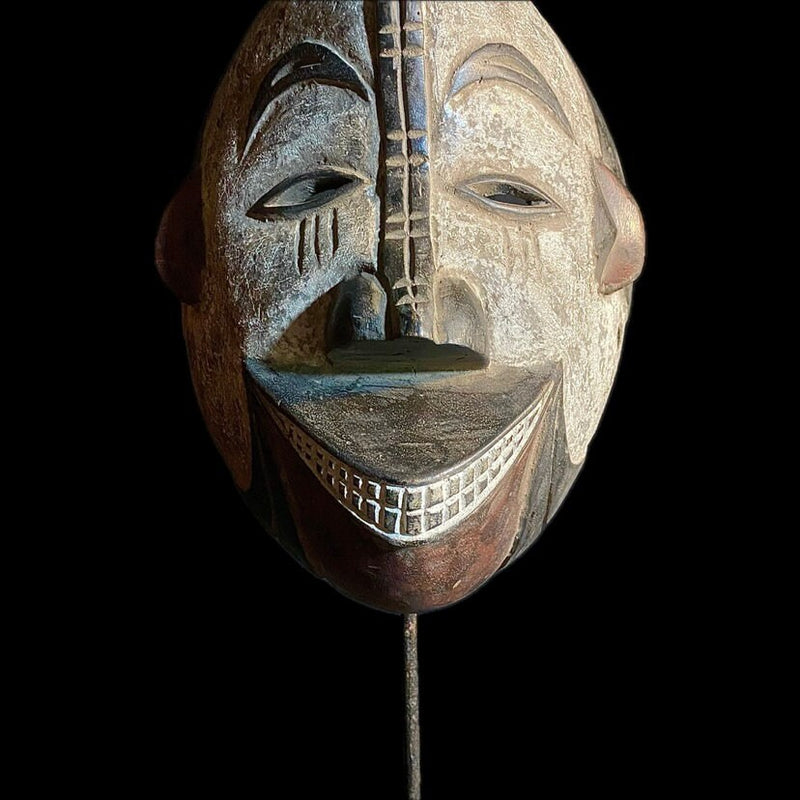 african mask Igbo African Mask Antiques Tribal Art Face Wood Carved Vintage Mask-8940