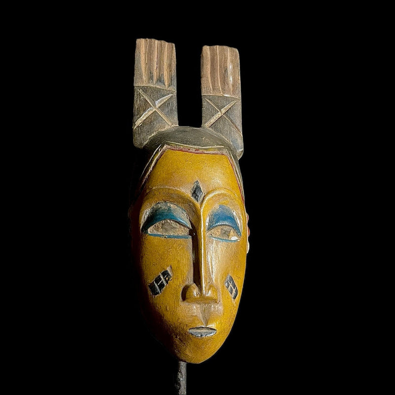 African mask African Baule Ndoma Tribal Face Mask Wood Hand Carved Wall Hang Face Mask-9161