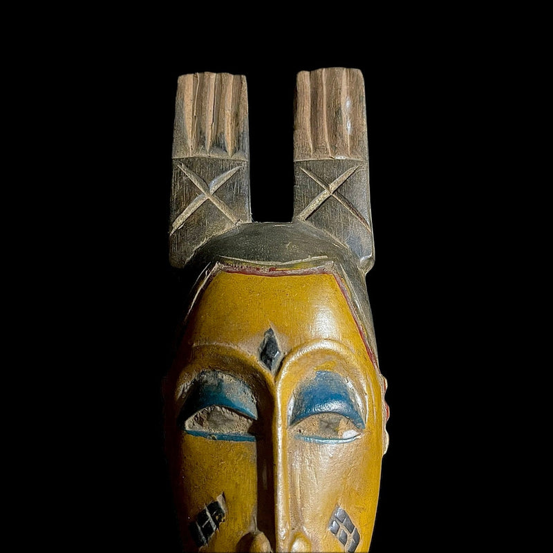 African mask African Baule Ndoma Tribal Face Mask Wood Hand Carved Wall Hang Face Mask-9161