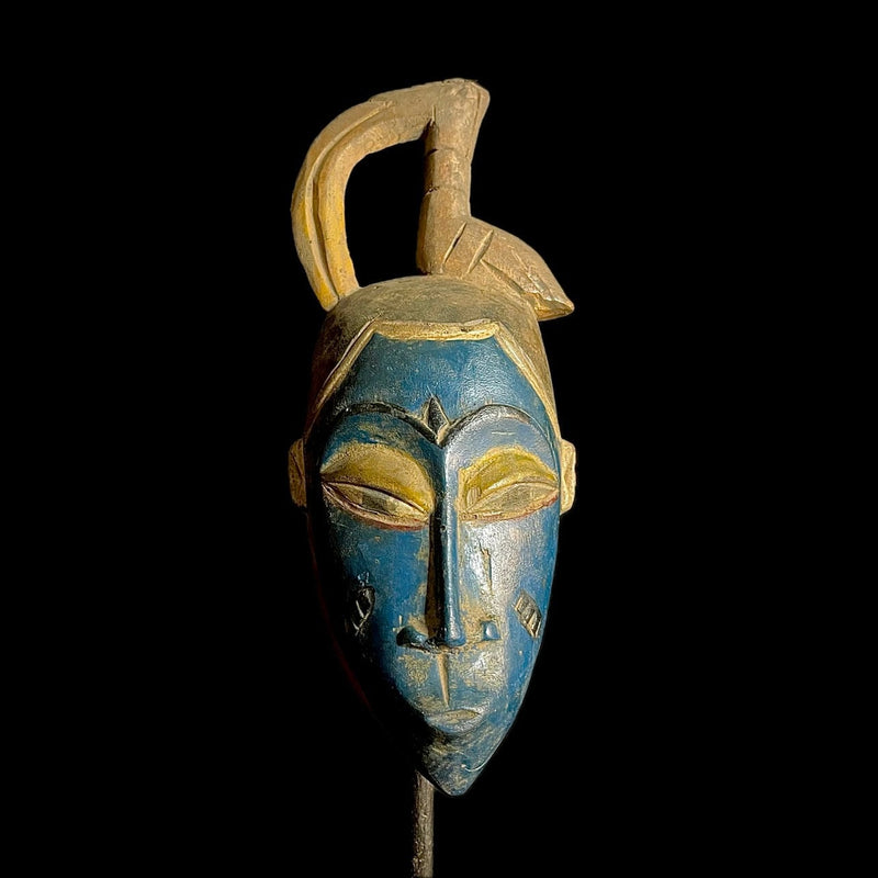 African mask Vintage Hand Carved Wooden Tribal African Art Face Mask African Guro Baule-9169