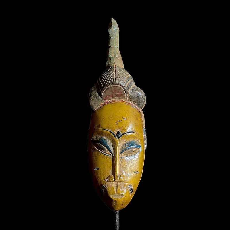 African mask African Tribal Face Mask Wood Baule Mask Tribal Baule Mask Côte d'Ivoire-9194